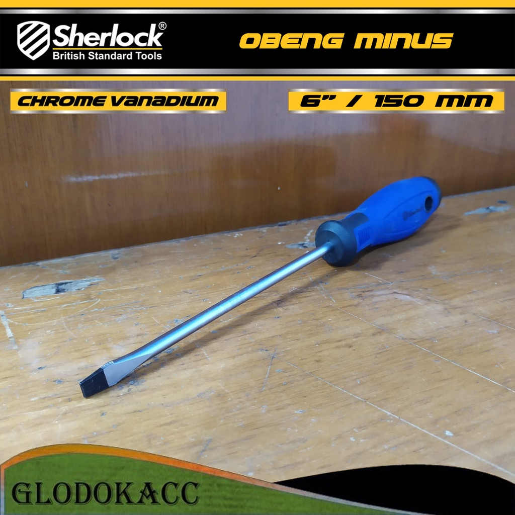 Obeng Minus Ergo 6 &quot; / 150 mm Original Sherlock