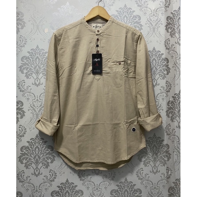 Kemeja Semi Koko Agera lengan panjang pria dewasa