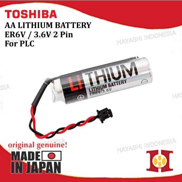 Battery Baterai Lithium Toshiba PLC ER6V ER6VC119A 3.6V AA 2400mAh Ori