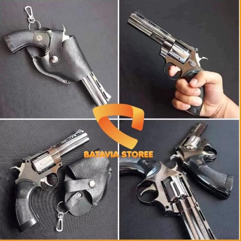 [LQG79] korek api pistol revolver persis asli terbuat dari full besi ↑Terupdate