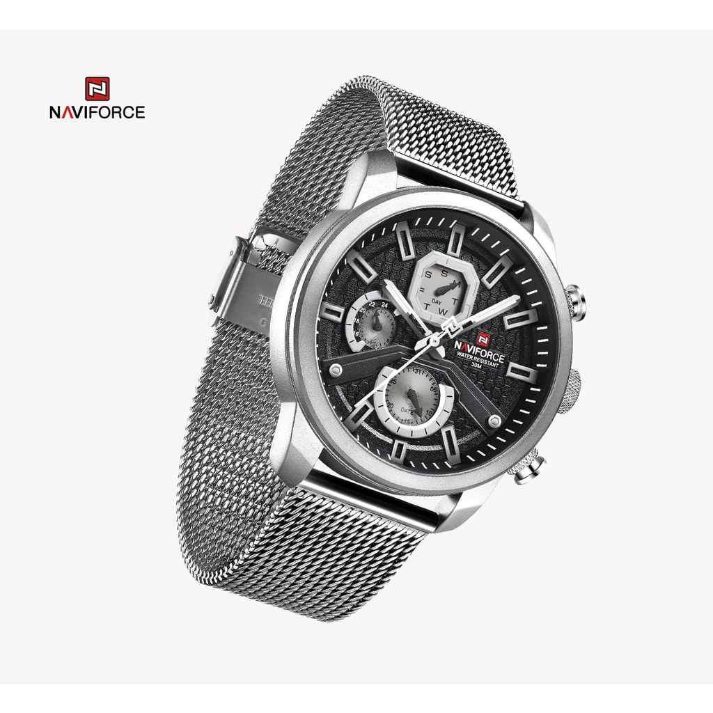 Jam Tangan Pria Cowok NAVIFORCE 9211 FREE BOX DAN GARANSI Tanggal Aktif Chrono Aktif Fashion Import Murah Mewah BONUS BATERAI CADANGAN!