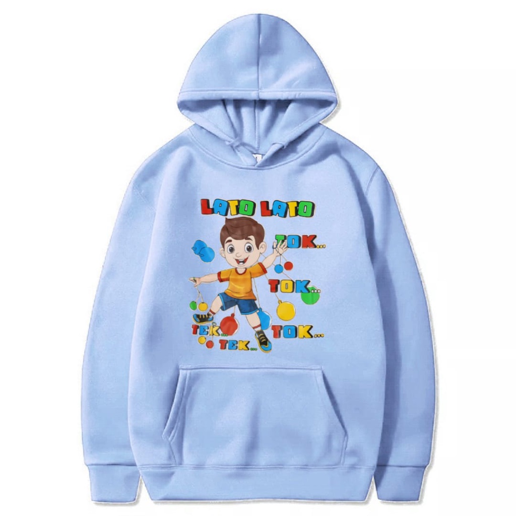 Hzl_outfit Sweater Hoodie Anak Laki dan Perempuan Lato Lato Tok Tok Viral/ Hoodie Anak Anak Size S,M,L,XL)