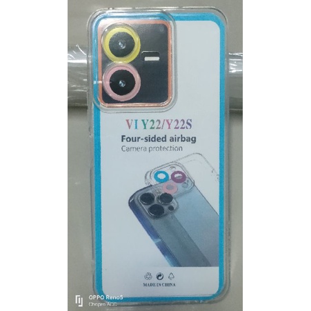 Softcase case slikon kondom bening type Hp Vivo y22/y22s clear bag SPACE TPU pelindung camera kamera