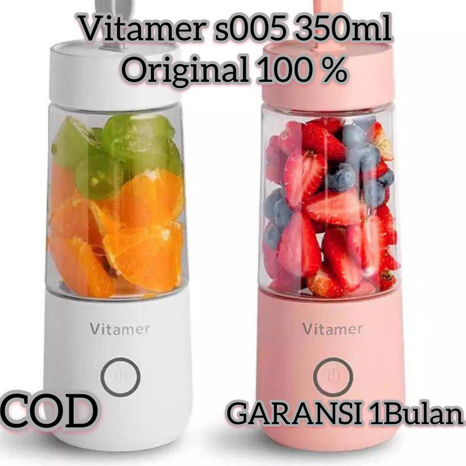 Terlaris Vitamer Portable Blender Mini Juicer Cup 350ml 100% Original cocok untuk Buah Protein Herba