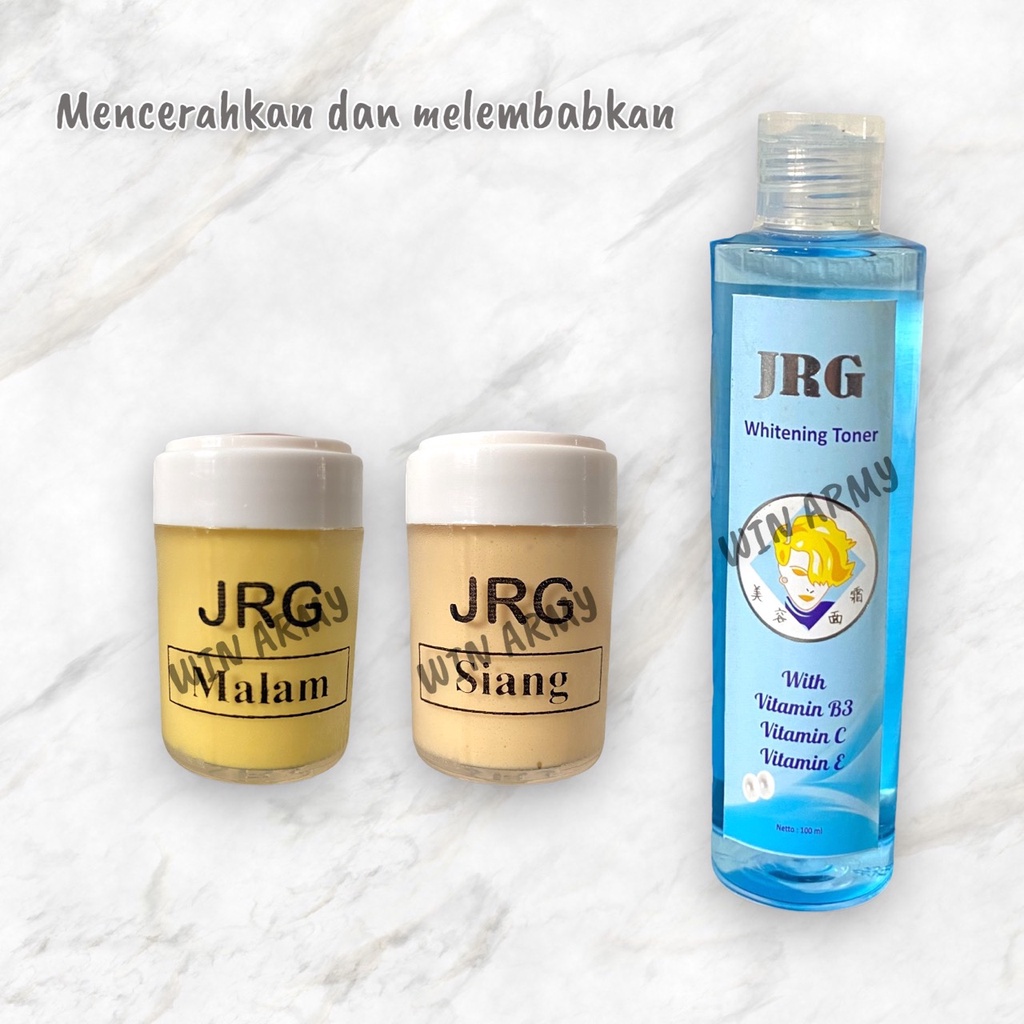 PAKET CREAM JRG SIANG DAN MALAM DAN TONER WHITENING