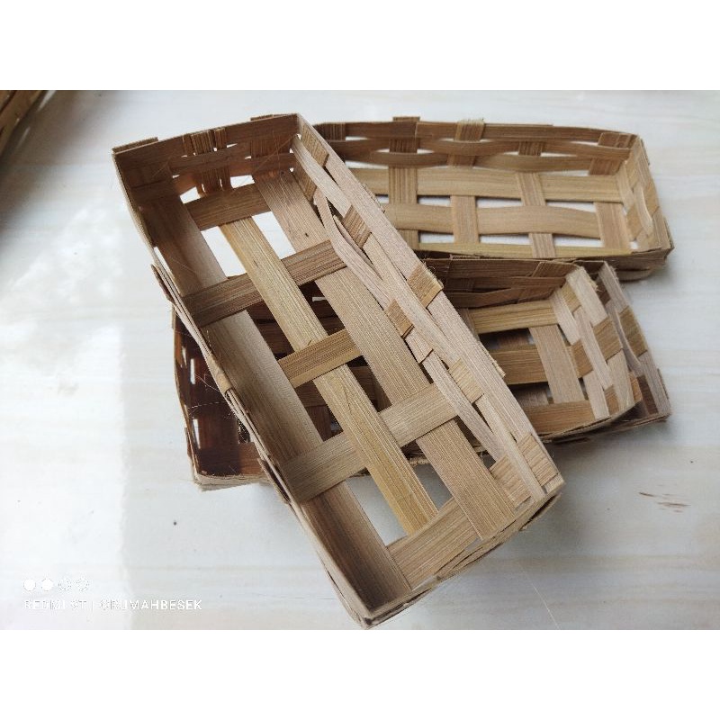 Besek Keranjang Reyeng 16x6x3 50pcs