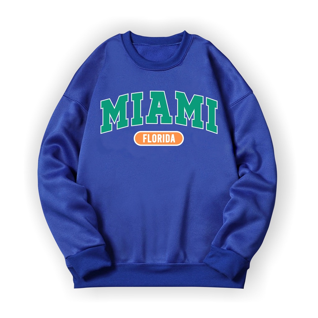 MIAMI FLORIDA Sweater Crewneck Print DTF II MIAMI FLORIDA Sweatshirt Basic II  Sz M - XL Anak &amp; Dewasa ( Pria &amp; Wanita )