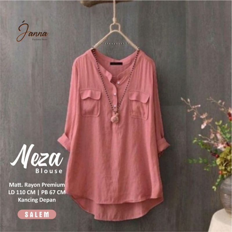 NEZA BLOUSE WANITA TERBARU BY JANNA