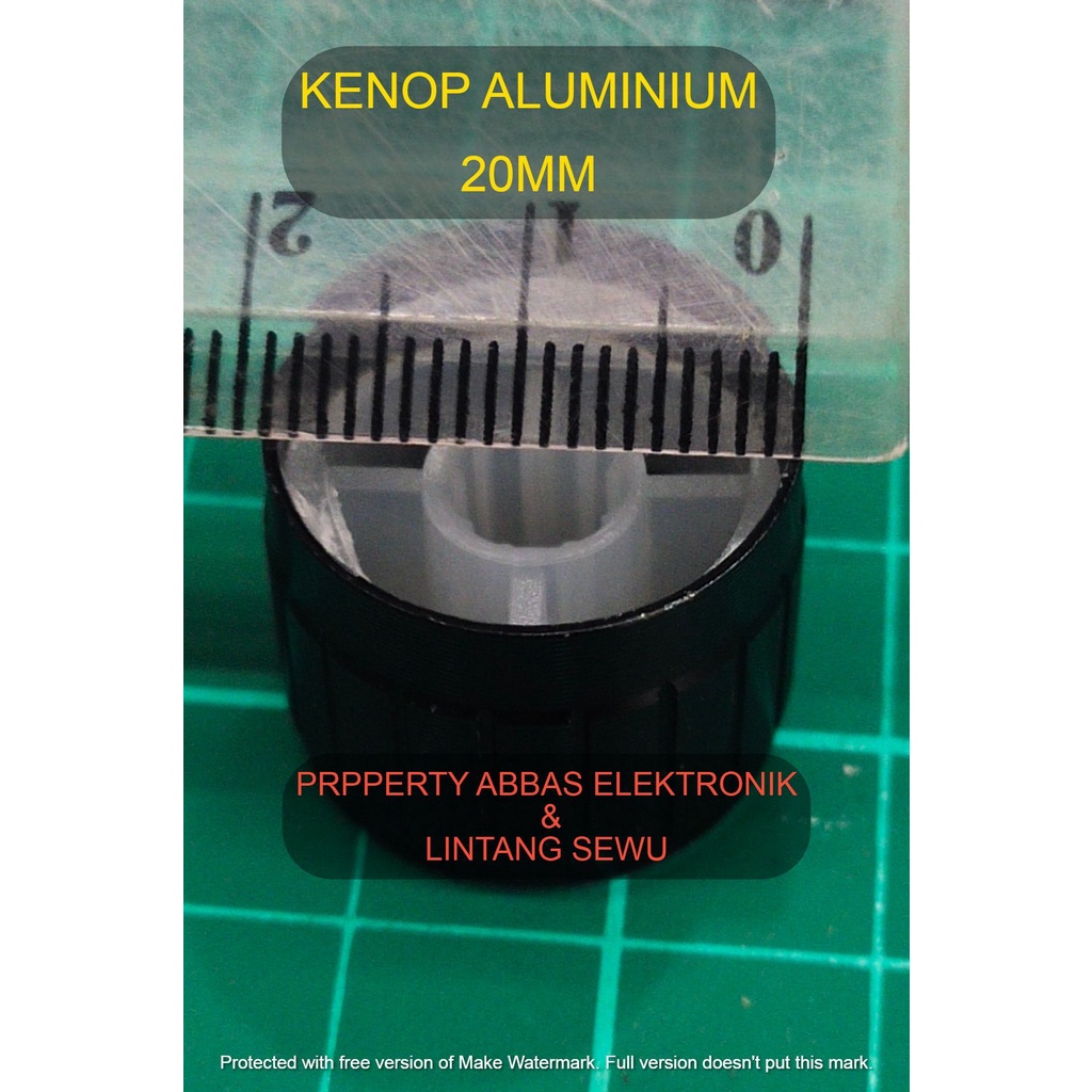 KENOP ALUMINIUM 20MM 21X17 KNOP AMPLIFIER SEDANG SEDENG 20 MM