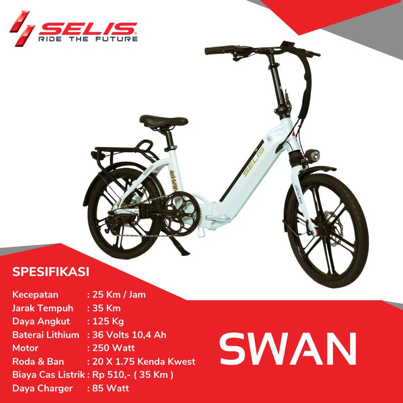 Sepeda Listrik Selis Swan