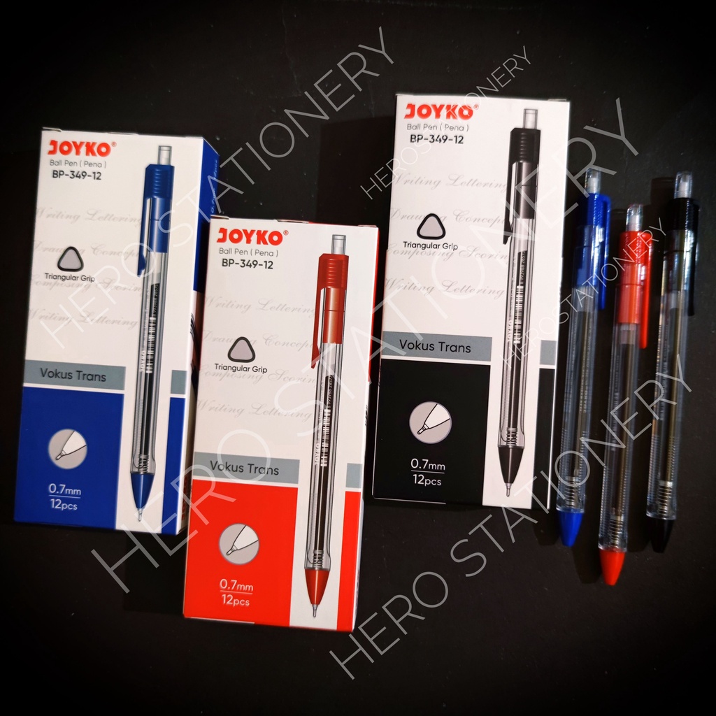 

[12 pen] Joyko ballpoint pen pulpen joyko vokus trans 0.7 mm BP-349-12