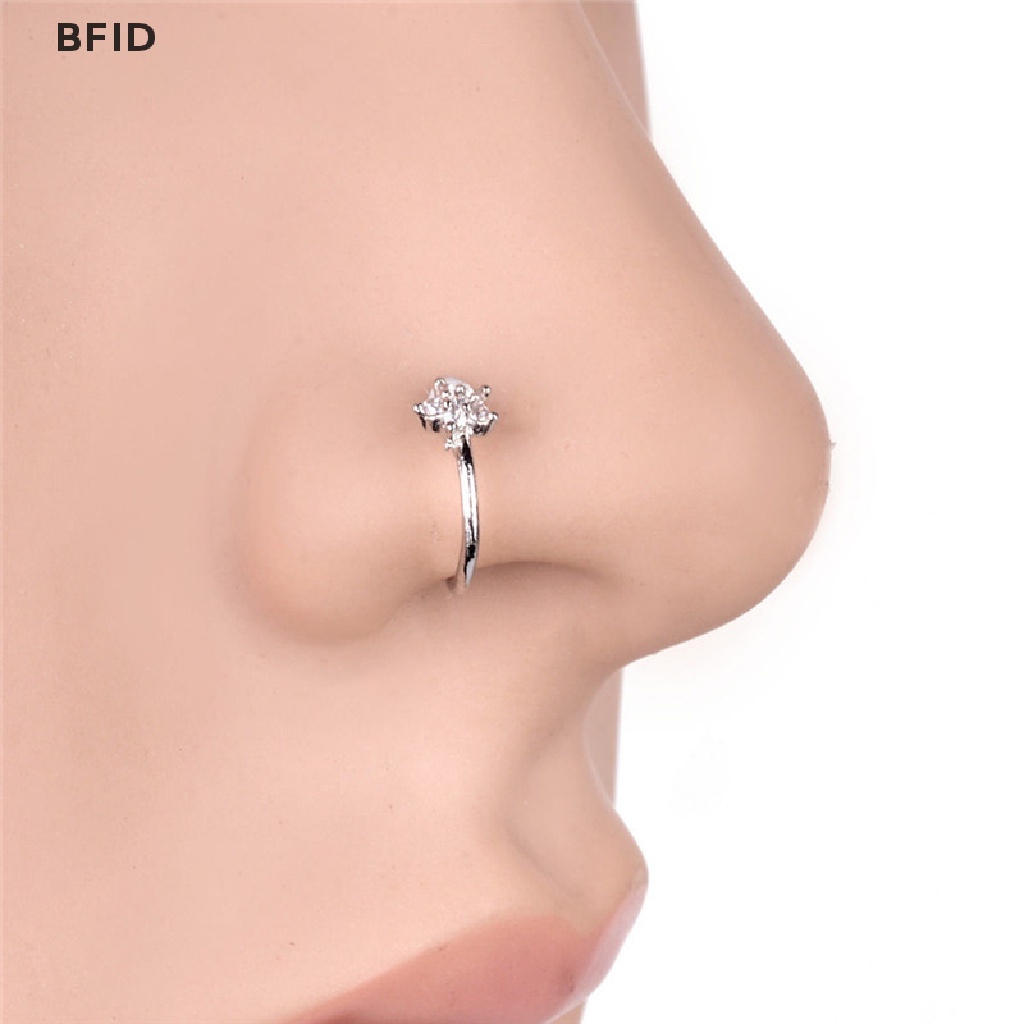 [BFID] Cincin Hidung Ear Hoop Tragus Cartilage Earring Kristal Baja Bedah Stainless [ID]