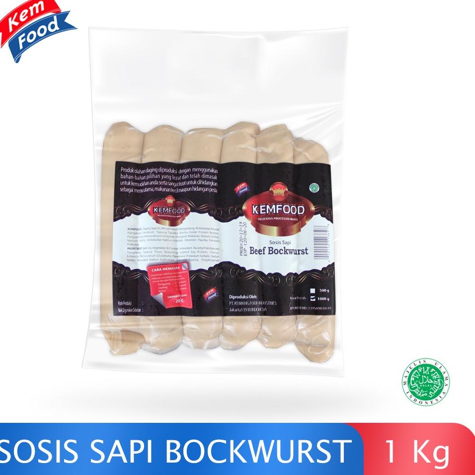 

[Bayar ditempat] Kemfood Sosis Sapi beef Bockwurst 1Kg YCY