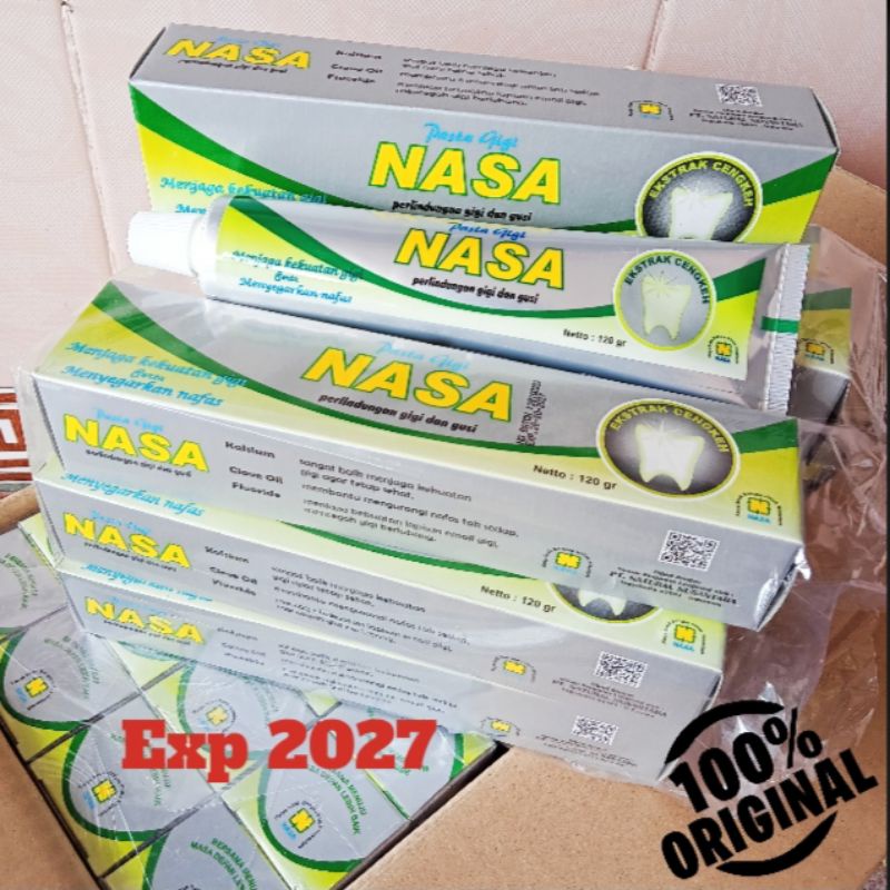 [PGN] PASTA GIGI NASA 120gr | Obat Sakit Gigi | Penghilang Bau Mulut | Perontok Karang Gigi