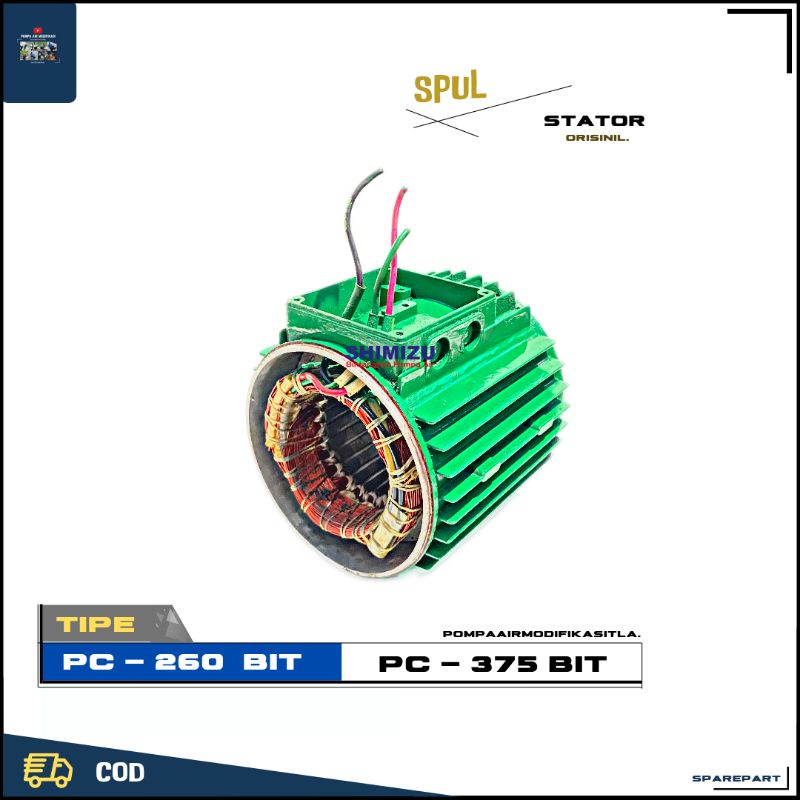 SPUL STATOR DINAMO MESIN POMPA AIR JET PUMP SHIMIZU ORISINIL