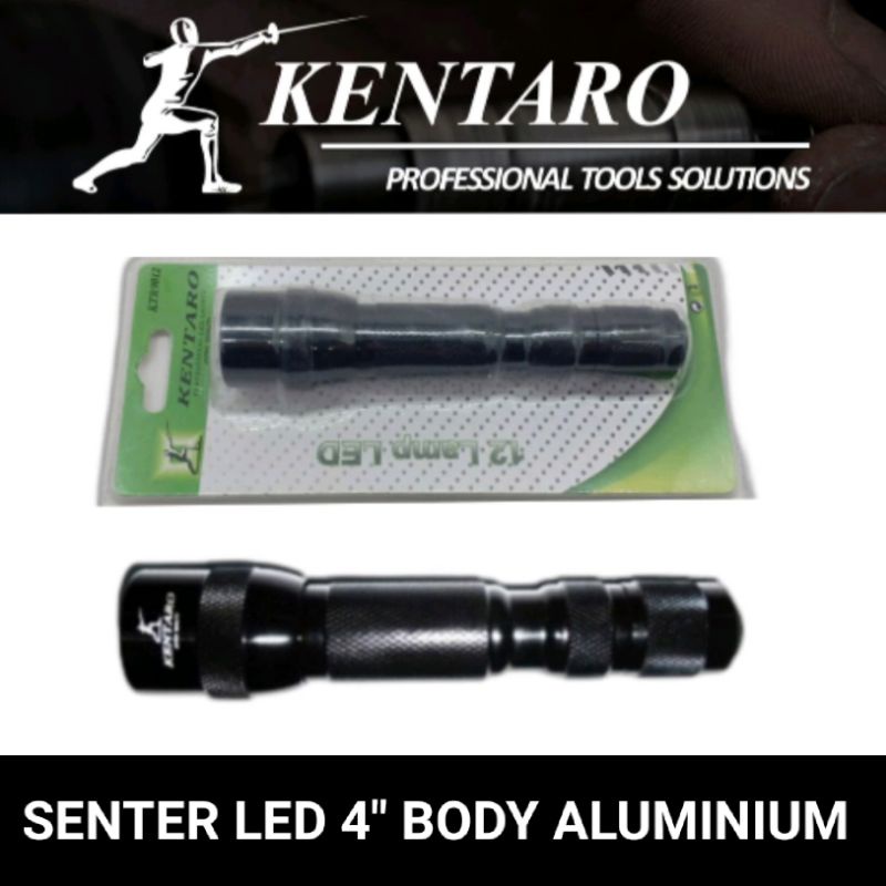 Senter LED 4&quot; body aluminium kentaro Japan quality