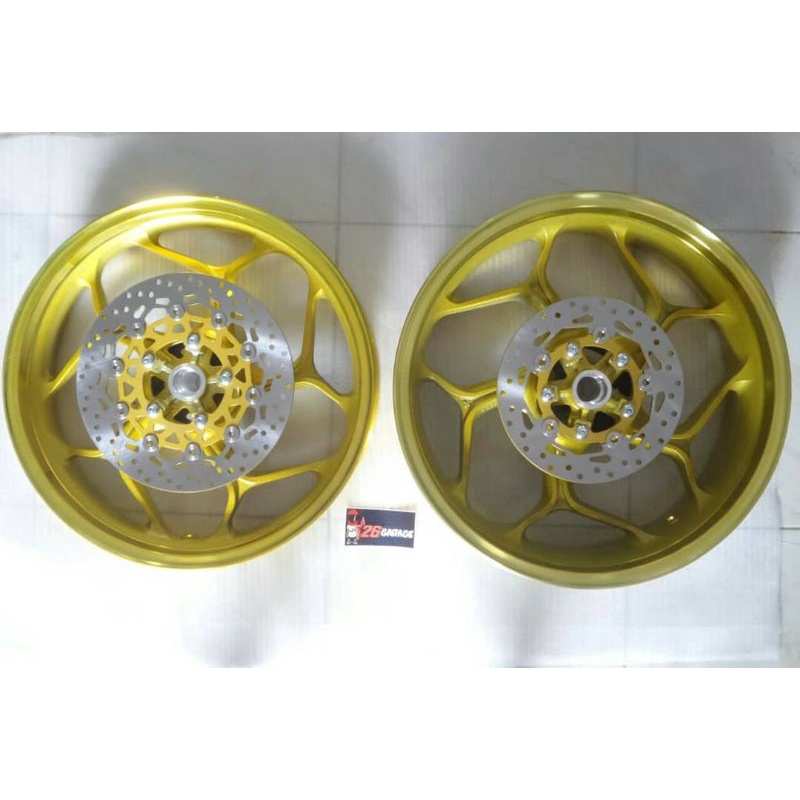 Velg Racing R15 Merk Axio model 5Y 3 4.5 inch include disc Cakram