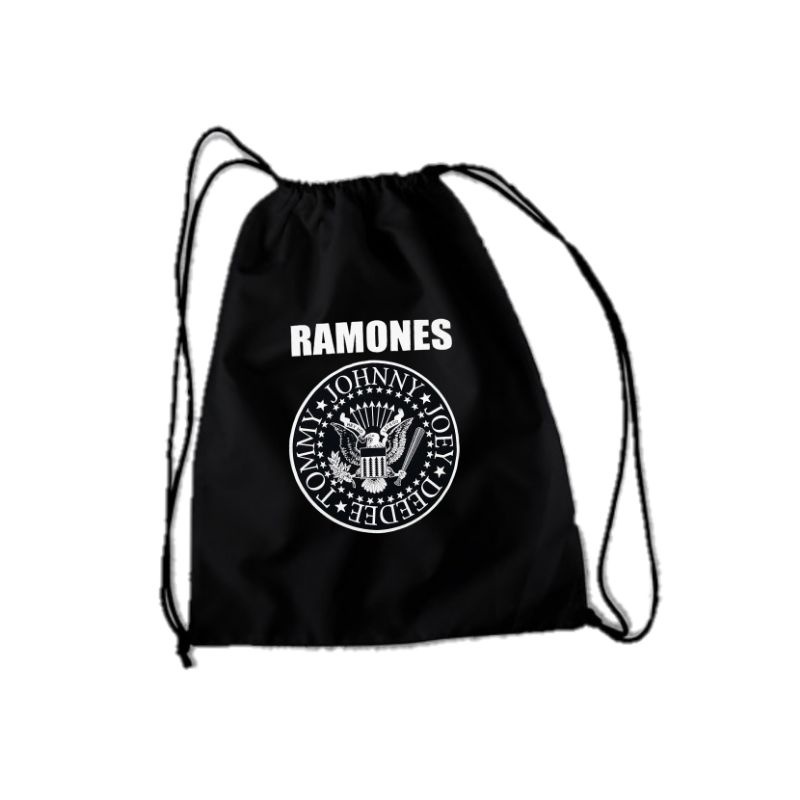 TAS SERUT RAMONES /TAS GENDONG SEKOLAH PRIA WANITA /TAS SERUT KANVAS MURAH