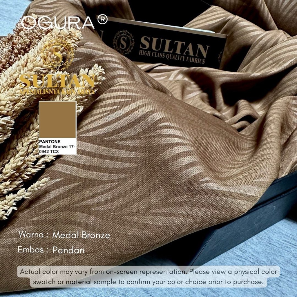 50CM EMBOS PANDAN OGURA  MEDAL BRONZE KAIN ABAYA SULTAN