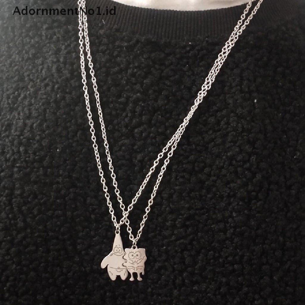 [AdornmentNo1] 2pcs Fashion Sahabat Kalung Sweetheart Pendant Kalung Perhiasan Pasangan [ID]