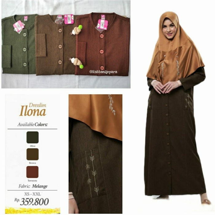 Rabbani Dresslim Ilona Gamis Baju Muslim Wanita Dewasa | Gamis rabbani ori | Gamis wanita terbaru