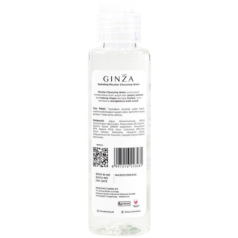 Ginza Hydrating Micellar Cleansing Water 100ml