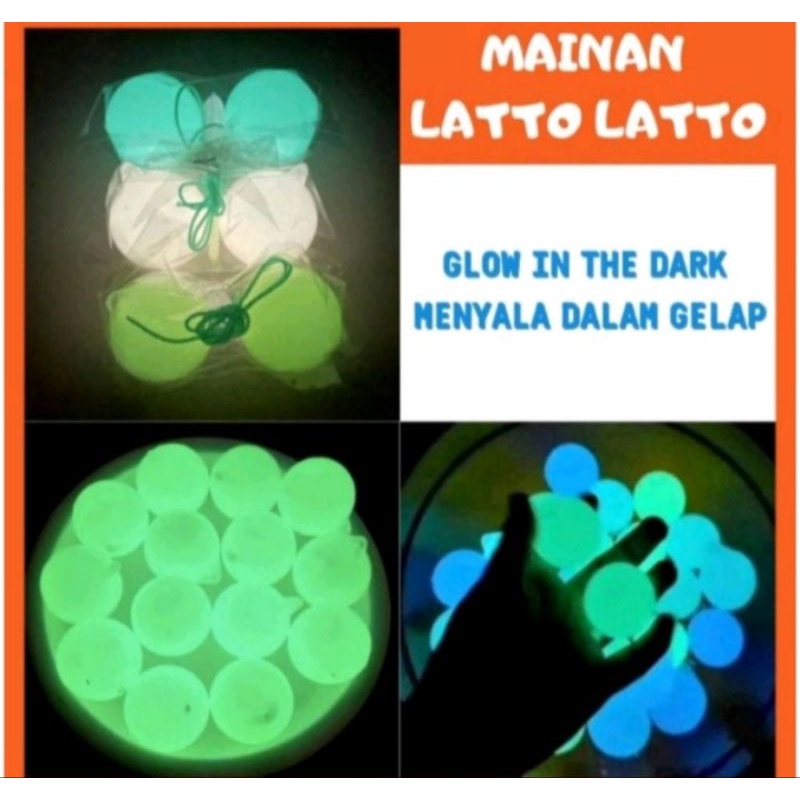 latto latto nyala  etek etek nyala glow in the dark