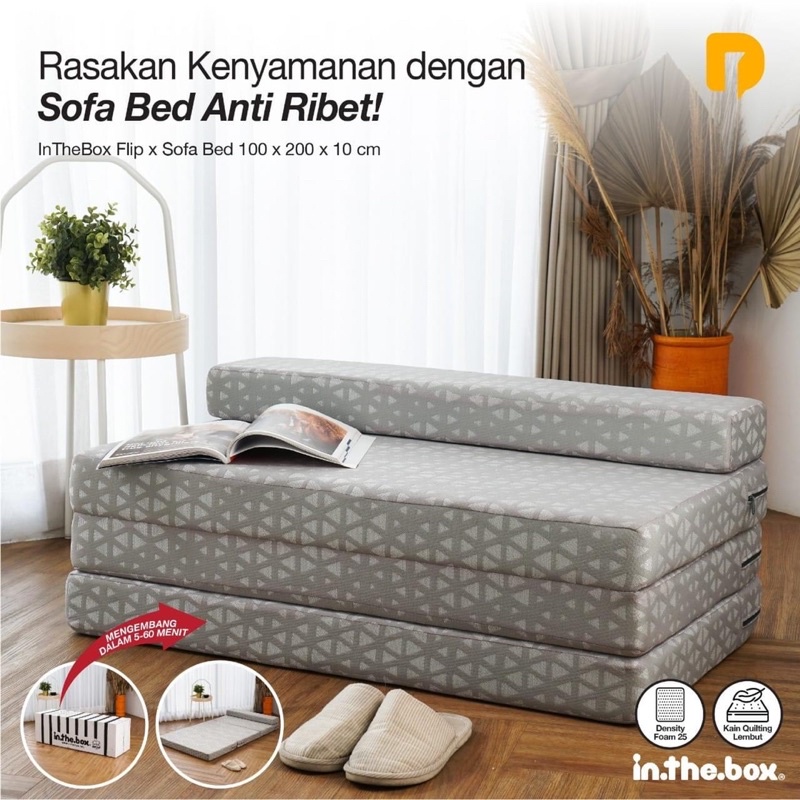 Kasur Lipat / InTheBox Flip x Sofa Bed 100 x 200 x 10 cm