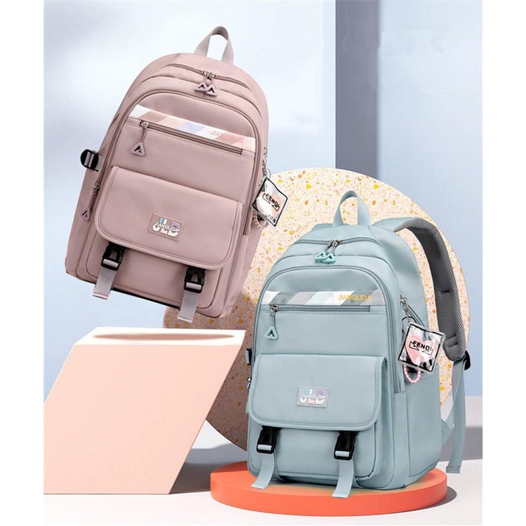 Tas Ransel Sekolah Anak Perempuan Tahan Air Ransel Anak Sekolah SD SMP Kapasitas Besar Tas Travel Wanita