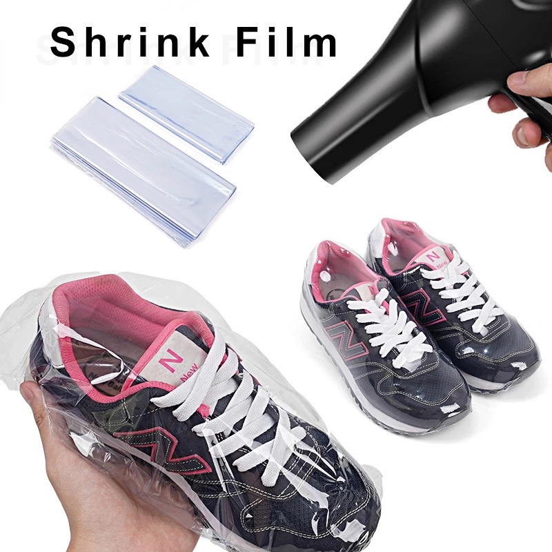 10pcs PVC Heat Shrinkable Film Makeup Alat Tulis Packing Perlengkapan Tahan Debu Waterproof Shoes Bag Jewel Box Packaging Polybag