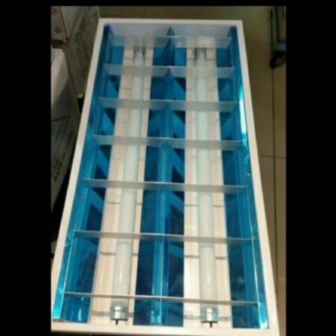 Kap RM 2X18W Komplit Lampu TL Led 8W Philips