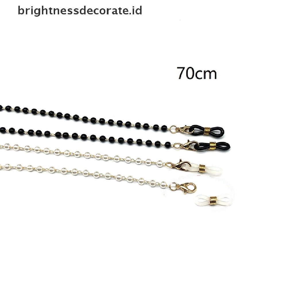 [Birth] Wanita Fashion Mutiara Kacamata Rantai Kacamata Rantai Anti Slip Lanyard Cord [ID]