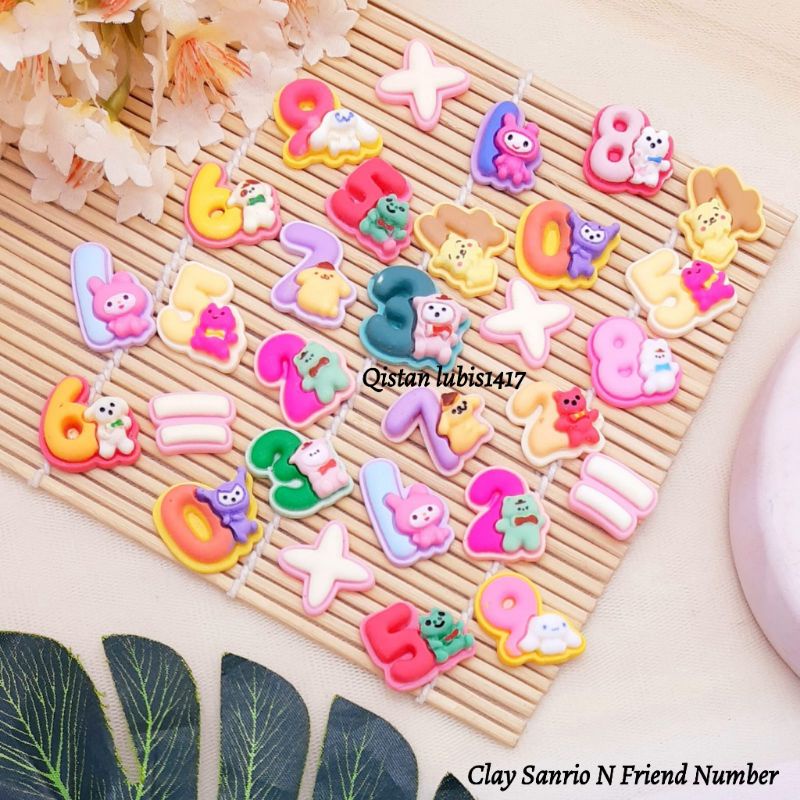 Clay Sanrio n Friends Number/10 pcs