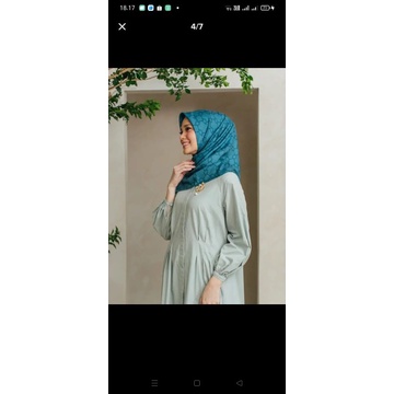 Preloved Amara Scarf Teal Wearing Klamby