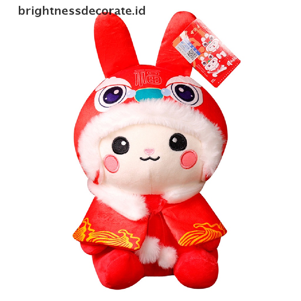 [Birth] 20cm 2023tahun Baru Gaya Cina Kelinci Mainan Mewah Lucky Bunny Boneka Boneka [ID]