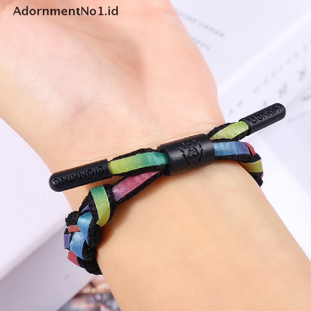 [AdornmentNo1] Gelang Singa Kecil Reflektif Horam Fashion Pasangan Gelang Hitam Dan Putih [ID]