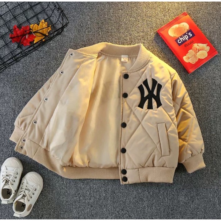 Jaket Anak Laki laki baseball NY New York Jacket varsity baseball branded bahan adem