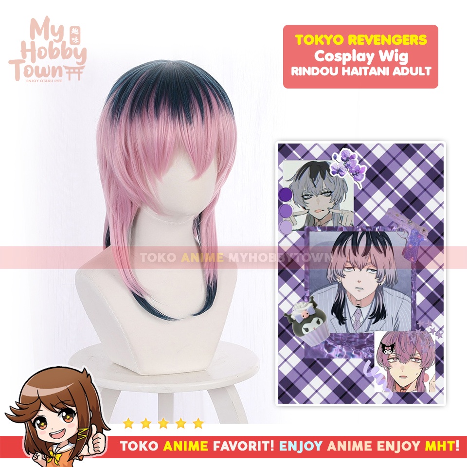 Wig Cosplay Anime Tokyo Revengers : Haitani Rindou Adult Bonten Rambut Palsu