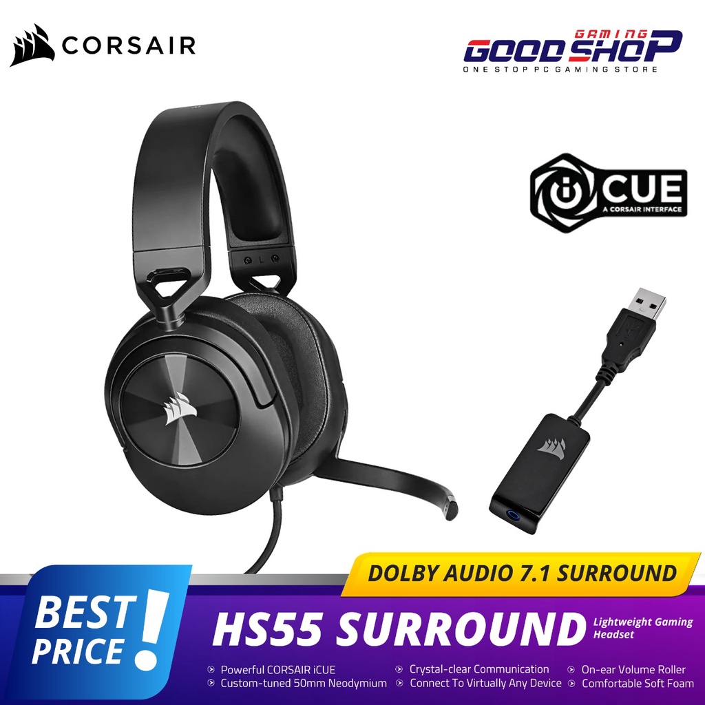 CORSAIR HS55 SURROUND Wired Gaming Headset