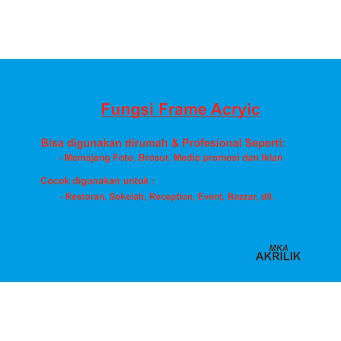 AKRILIK FRAME A3