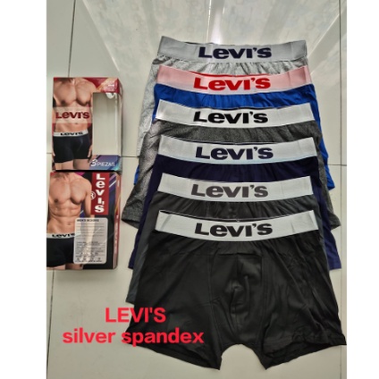 1 KOTAK ISI 3 PCS BOXER PRIA SILVER  PREMIUM