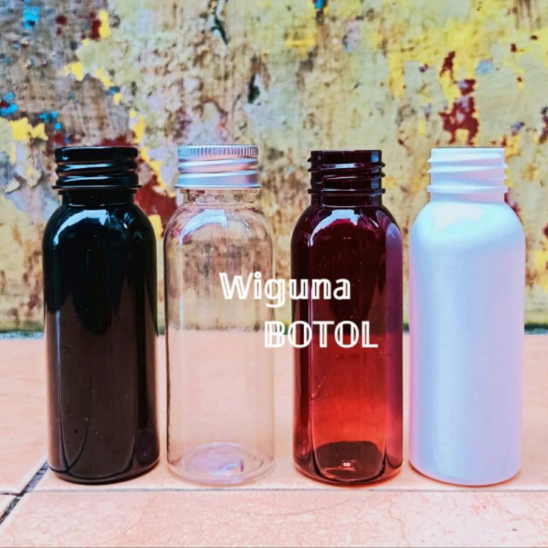 Botol Pet 60ml Tutup Ulir Alumunium / Botol Ulir 60ml