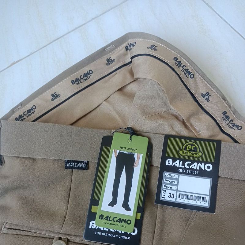 Balcano Celana Bahan  Slim fit/Reguler Pria Tebal Kerja Kantor Formal Original