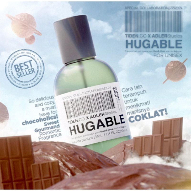 HUGABLE eau de parfum Edp 35ml for UNISEX SPESIAL COLLABORATION
