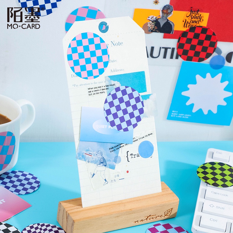 [kstuffind] 46 pcs Sticker Kotak Gradasi Aesthetic self adhesive arts Dekorasi Photocard Lucu Warna Warni Gradation Scrapbook hias kotak checkerboard DIY Aesthetic Toplader Decoration Journal Jurnal Stiker PC Koleksi Murah Gemas Deco
