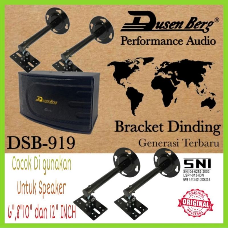 Bracket DUSENBERG DSB 919 Bracket Wall Cocok Buat Speaker 6,8,10,12 Inch