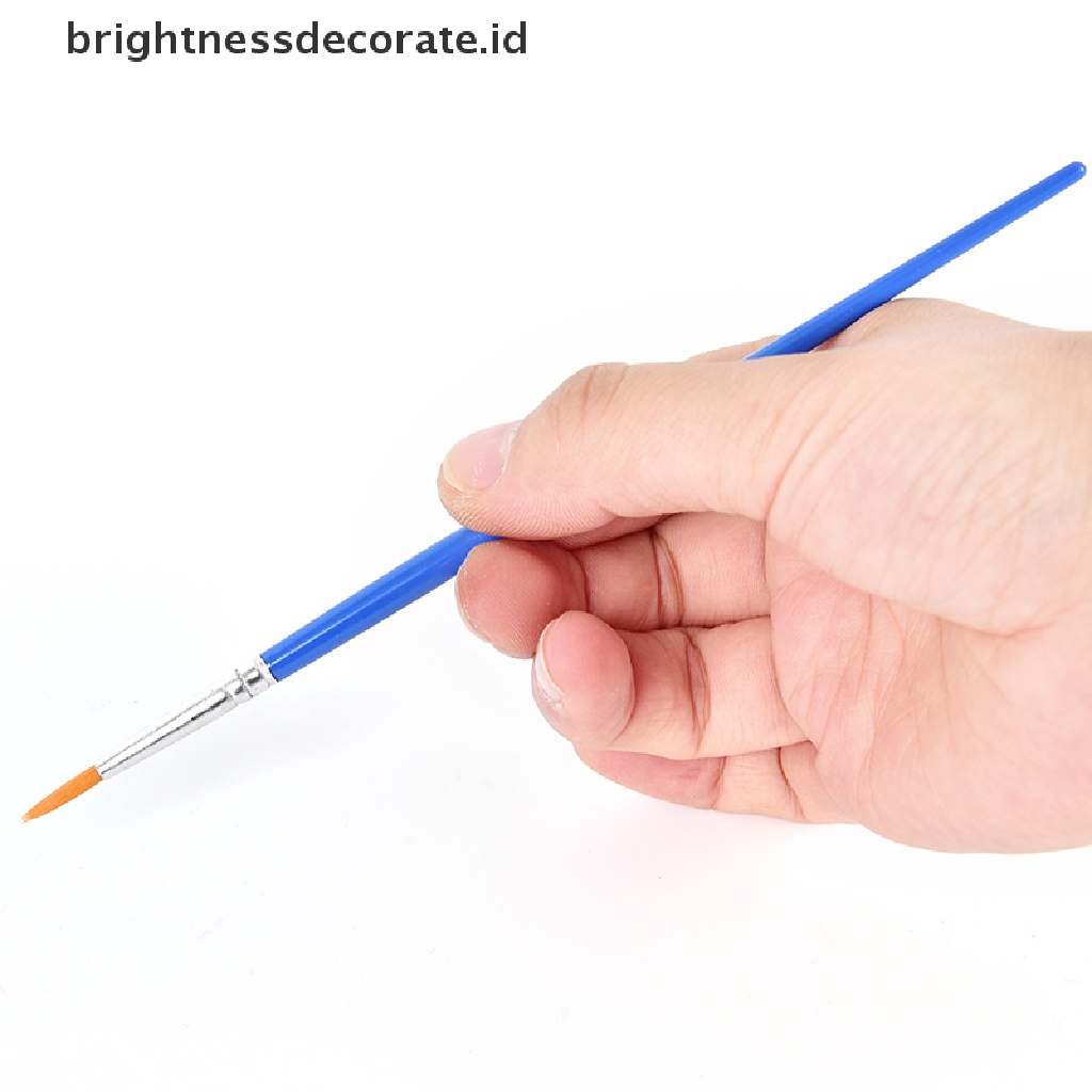 [Birth] 10pcs Nylon Rambut Artis Kuas Cat Air Akrilik Bulat Halus Tangan Titik Tip 10x Ujung Runcing Bulat Nilon Rambut Artis Kuas Cat Water Color Pager Pens P Bulat 10Pcs