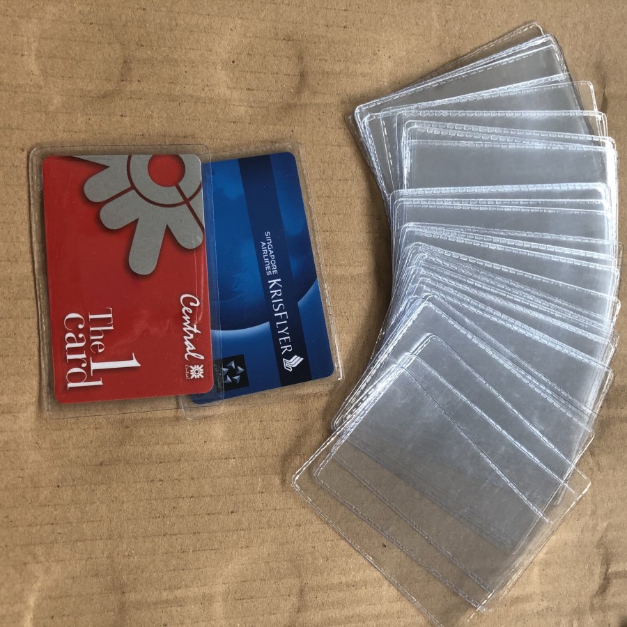 Pelindung Plastik Cover Pelindung Kartu ATM SIM KTP / Sampul Cover Card pembungkus tebal bagus