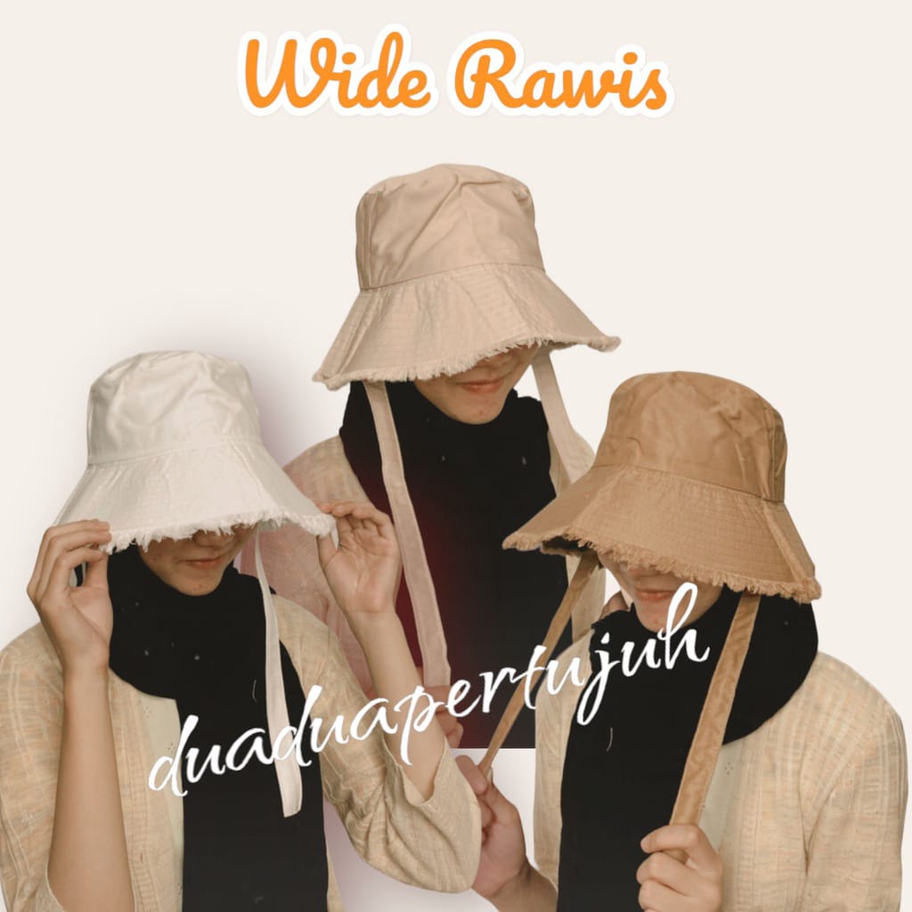 WIDE BUCKET HAT RAWIS selebgram tali panjang