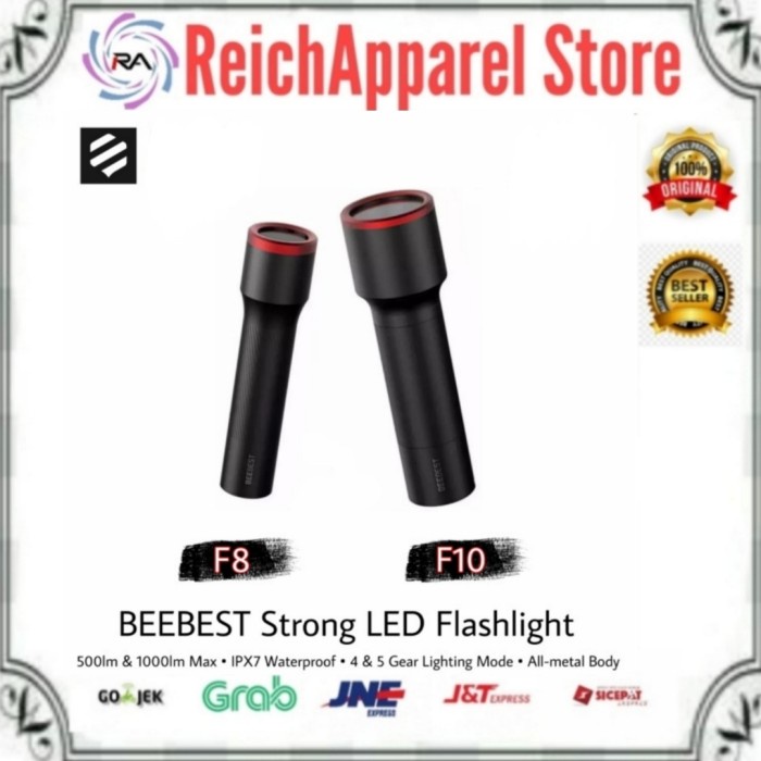 Senter Beebest Strong Led Flashlight F8 /F10 Senter